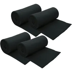 Betz 4 Stück Fleecedecken Kuscheldecken Größe 130x170 cm Farbe schwarz