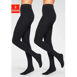 Thermostrumpfhose LAVANA Gr. L (44/46), schwarz Damen Strumpfhosen mit angerauter Innenseite