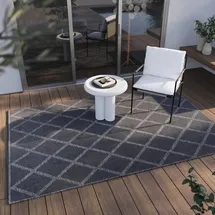 Esprit In- & Outdoorteppich Rhomb ESP-5574-359 navy 160x225