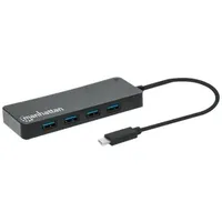 Manhattan 168410 USB 3.0-Hub Schwarz