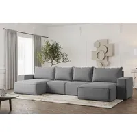 Fun Möbel Wohnlandschaft U-Form Sofa ESTELLE in Stoff Opera