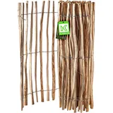 Kadax Zaun aus Hasel, Staketenzaun aus Haselnuss, Gartenzaun, 4-6cm, 120x500cm