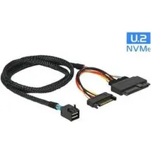 DeLock SFF-8643 St.>SFF-8639 St.+SATA 75cm