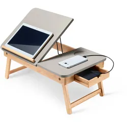 Tchibo - Laptoptisch aus Holz - 50x31x22,5cm - hellgrau - Holz / Holz
