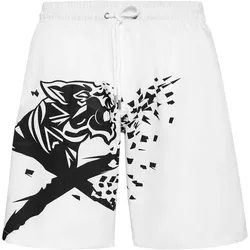 PLEIN SPORT Herren Unterhose Badehose, Wei?, M