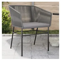 vidaXL Gartenstuhl 53 x 65 x 25 cm grau 2 St.