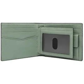 Fossil Leder Kartenetui Everett Bifold Card Case Sage braun grün - Braun/Grün/Grau