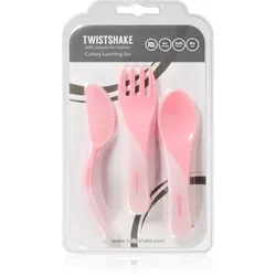 Twistshake Learn Cutlery Besteck Pink 6 m+ 3 St.