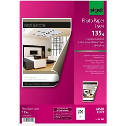 SIGEL Fotopapier Farb Laser DIN A3 hochglänzend 135 g/m2