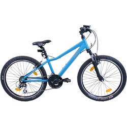 Jugendfahrrad HAWK BIKES „HAWK Mountain Trail Youth“ Fahrräder Gr. 32 cm, 24 Zoll (60,96 cm), blau Kinder Alle Fahrräder