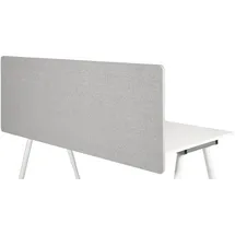 HJH Office Akustik Trennwand Schreibtisch FLEXMIUT D 62 x 160 cm Stoff Hellgrau Sichtschutz Tischtrennwand 891009