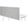 HJH Office Akustik Trennwand Schreibtisch FLEXMIUT D 62 x 160 cm Stoff Hellgrau Sichtschutz Tischtrennwand 891009