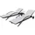 furnicato Gartenliege 1 St. mit Tisch 200 x 80 x 30 cm Schwarz