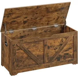 VASAGLE Truhenbank Vintage Braun 100 x 40 x 46 cm