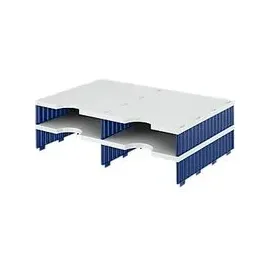 Styro Sortierstation Styrodoc grau/blau mit 4 Fächern