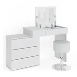 Vicco Schminktisch Lotos Weiß mit Hocker