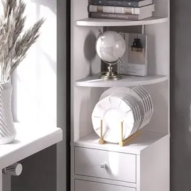 Vicco Eckregal Larry 30 x 30 x 135,5 cm Weiß