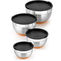 Bra Efficient | Set mit 4 Edelstahlschüsseln (12|16|20|24 cm), 0,4l