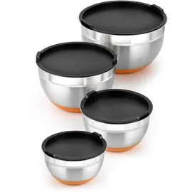 Bra Efficient | Set mit 4 Edelstahlschüsseln (12|16|20|24 cm), 0,4l