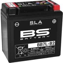 BS Battery 300836 BB7L-B2 AGM SLA Motorrad Batterie, Schwarz