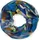 Stylebreaker Loop Schal mit buntem Pinselstrich Muster, Schlauchschal mehrfarbig bunt, Tuch 01017130, Farbe:Blau-Orange-Gelb | Gr.: onesize