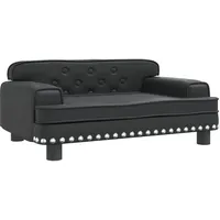 vidaXL Kindersofa Schwarz 70x45x30 cm Kunstleder