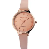Excellanc Damen Armbanduhr Analog Quarz 1900165 Gehäusebreite 0 mm Kunstledergehäuse Rosa Kunstlederarmband 0