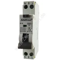 SchellCount FI-LS Schalter Fehlerstromschutzschalter mit Leitungsschutzschalter integriert - B16A, 30mA, 1TE=18mm breit