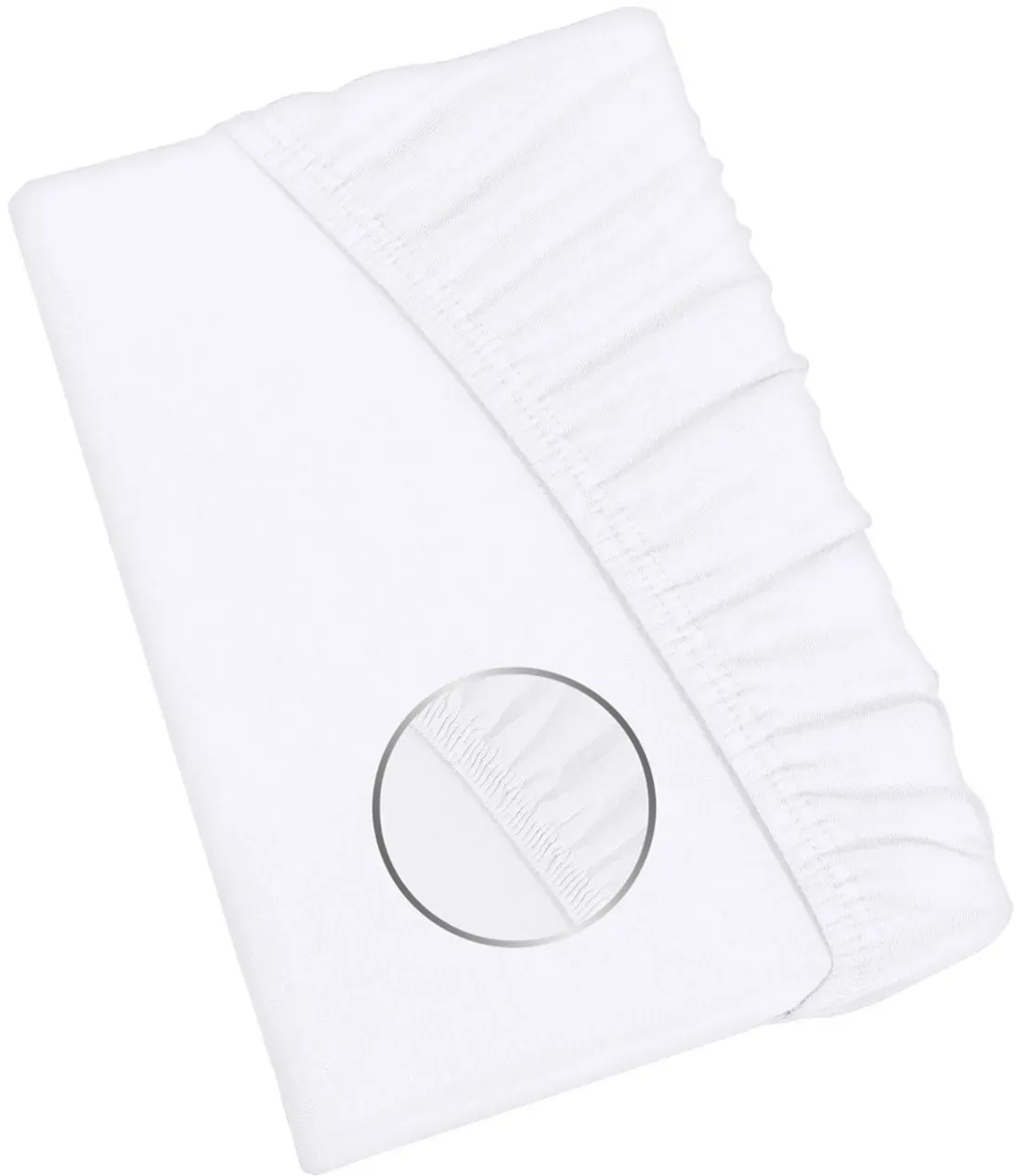 MOONLIGHT Spannbettlaken »Objekt-Jersey, mit Rundum-Gummi« geeignet für Matratzenhöhen bis 30 cm MOONLIGHT weiß B/L: 100 cm x 200 cm