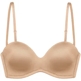 DORINA Bandeau-BH "Sublime Sculpt", Damen, Gr. 80, Cup D, beige, Obermaterial: 63% Polyamid, 23% Polyester, 14% Elasthan, unifarben, BHs Bandeau-BH, weicher Stoff, modernes Design, leicht gepolstert