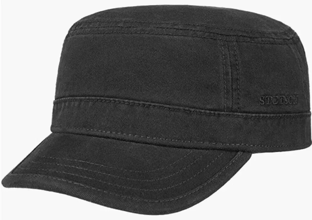 Stetson Army Cap Gosper Cotton Komplett geschlossen schwarz 61/XL