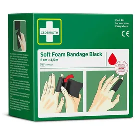 CEDERROTH Soft Foam Bandage selbsthaftend elastisch,schwarz Rl.6cmx4,5m
