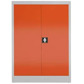 Classix Stahlschrank X-530324 feuerrot, lichtgrau 92,0 x 42,0 x 120,0 cm, aufgebaut