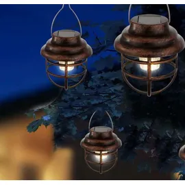 bmf-versand Solarleuchte Garten 3er Set Laterne zum Hängen Solarlampe Außen Leuchte Solar