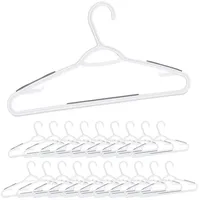 Relaxdays 40 x Kleiderbügel Weiß,Grau