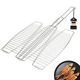 bremermann Grillguthalter 65 x 39,5 cm Edelstahl Silber/Weiß