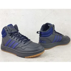 adidas Hoops 3.0 Mid Winterized Carbon / Dark Blue / Gum 45 1/3