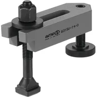 AMF Spanneisen 6315V abgesetzt mit Stützschraube Nut 10 mm