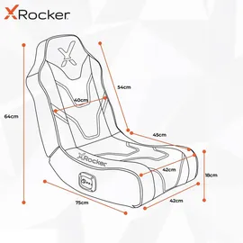X Rocker Shadow 2.0 Floor Rocker Gaming Bodensessel