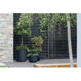 Prosperplast Blumentopf Blumenkübel mit Einsatz Heos Anthrazit Kunststoff, 30 cm