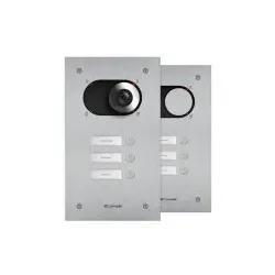 Comelit IX0103 Frontplatte Switch, 3 Teilnehmer, 1-reihig, V4A