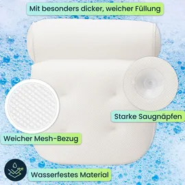 casativo-wellness Badewannenkissen Wannenkissen Weiß