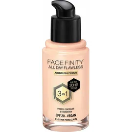 Max Factor Facefinity All Day Flawless SPF20 Flüssig-Make-up mit UV-Schutz 30 ml Farbton C10 Fair Porcelain