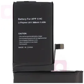 AccuCell 3000mAh Akku passend für Apple iPhone X Li-Polymer 3,81 Volt 11,4Wh high capacity built-in ohne Werkzeug