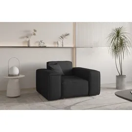 Fun Möbel Sofaset Designersofa CELES PREMIUM 3-1-1 in Stoff Scala Schwarz - Schwarz