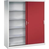 Californian Products CP Stahlschrank 2159-00 lichtgrau, rubinrot 160,0 x 50,0 x 195,0 cm, aufgebaut