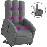 vidaXL Massagesessel mit Aufstehhilfe Polyester 93 x 101 x 93 cm Dunkelgrau