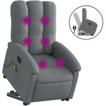 vidaXL Massagesessel mit Aufstehhilfe Polyester 93 x 101 x 93 cm Dunkelgrau