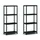 KETER Plus Regal 60/4, 2er-set, 4 Böden, 60×30×135 cm schwarz, Kunststoff