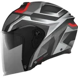 AGV Irides Zurigo Jethelm - Matt Schwarz/Grau/Rot / XL